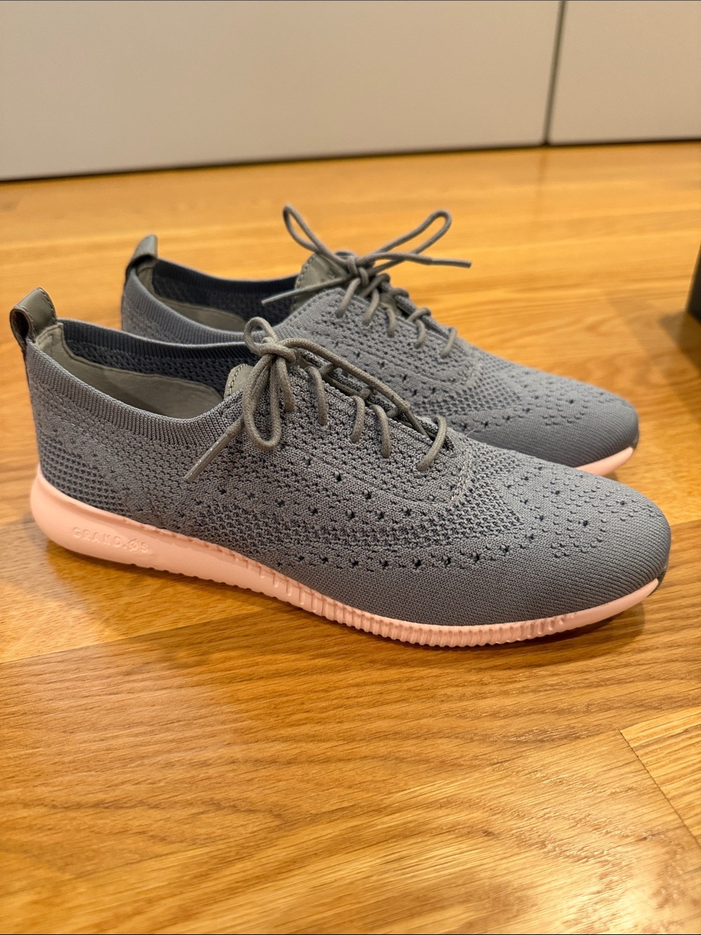Cole Haan Women's Zerogrand Stitchlite Gray Knit Lace-Up Sneakers